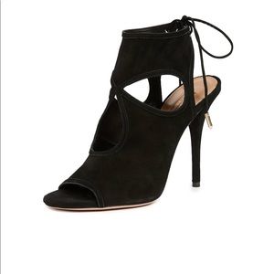 Aquazzura sexy thing black suede heels 36.5